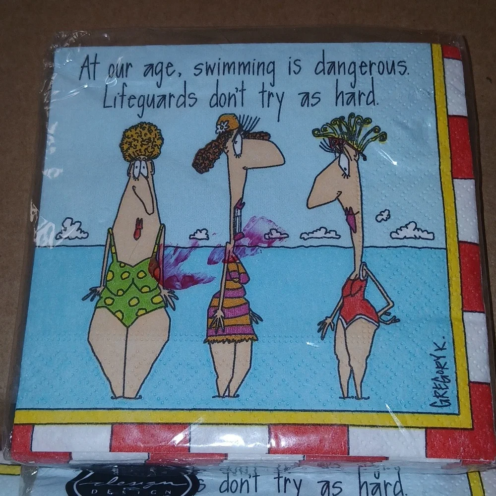 Swimming 20 party beverage napkins nwt